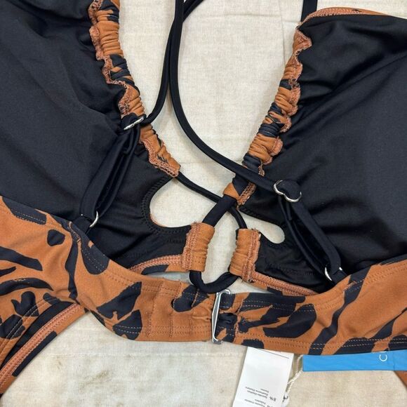 Brand be with Tags‎ Cupshe Brand Plunge Neckline Cut Out One Piece Swim Suit XL - Picture 9 of 13